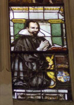 Eudes le Maire sur un vitrail de 1614 ? l?glise parisienne de Saint-Etienne-du-mont (1614)